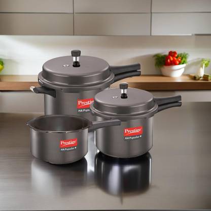 Prestige 5 L, 3 L, 2 L Outer Lid Induction Bottom Pressure Cooker