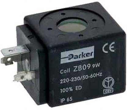 SKR Parker Solenoid Coil ZB09 220-230V/50-60 Hz P/N .304012K Pressure Valve