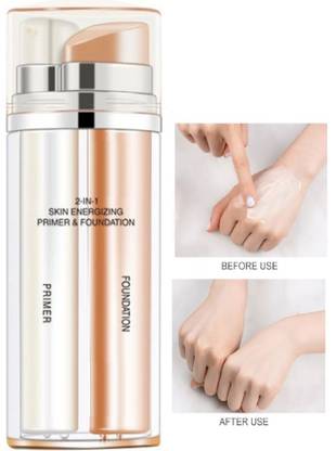 Arcanuy Face Skin Energizing Long Lasting Primer& Cream Foundation Primer  - 60 ml