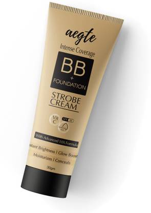 aegte Intense Coverage Medium BB + Foundation Strobe Cream with SPF 35 Primer  - 30 g