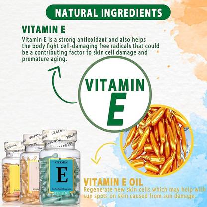 YAWI Vitamin E Capsules Removing Whitening Cream Freckle Capsule Cream Skin Face Care Primer  - 30 g