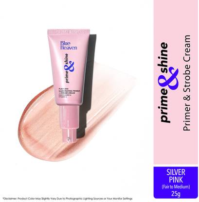 BLUE HEAVEN Prime & Shine Primer 25G Silver Pink Primer  - 25 g