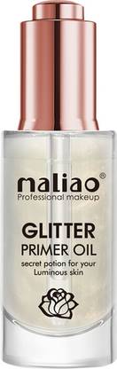 maliao Glitter Primer Oil - Hydrating & Illuminating Face Primer for Dewy Glow Primer  - 30 ml