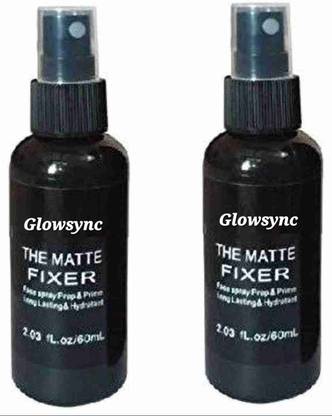 Glowsync 2 piecesThe Matte makeup Fixer Makeup setting spray Primer 100 ml (TRANSPARENT) Primer  - 100 ml