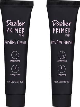 Dazller Pristine Finish - (Pack of 2) Smoothens Pores, Mattifying, Enriched with Aloe, Primer  - 10 g