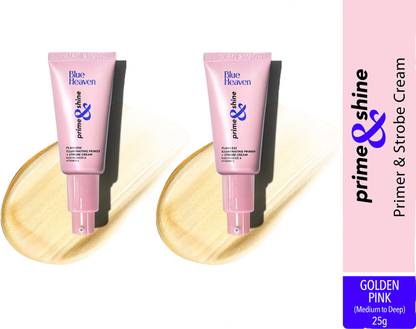BLUE HEAVEN Prime & Shine Primer 25G Golden Pink (Pack of 2) Primer  - 50 g