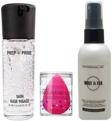 LOVE HUDA Professional Waterproof Skin Base Primer, Matte Fixer Spray With Blender, Primer  - 35 ml