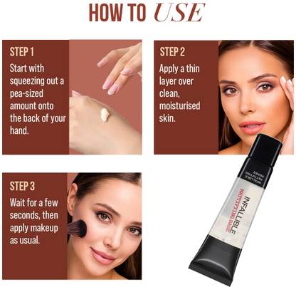 Sheny Flawless Makeup Primer | Oil Free Finish | Smooths Primer - 12 ML Primer  - 12 ml