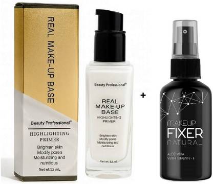 Essensity Beauty Real Makeup Base 2 in 1 Highlighter -Highlighting Primer + Makeup Fixer Primer  - 112 ml