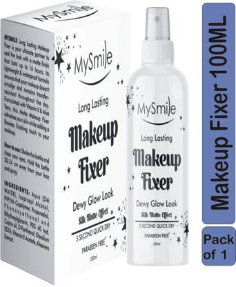 Mysmile Long Lasting Makeup Fixer 100ml |Dewy Glow Look & Silk Matte Effect Primer  - 100 ml