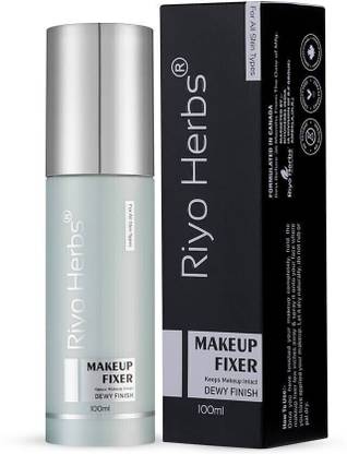Riyo Herbs Makeup Fixer Dewy Finish With Vitamin E, Hyaluronic Acid & Tea Tree Oil Extracts, Long Lasting Face Makeup, Lightweight Makeup Fixer Spray Primer  - 100 ml