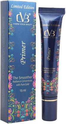CVB Primer with Pure Gold for Poreless Smooth Long Lasting Makeup Primer  - 15 ml