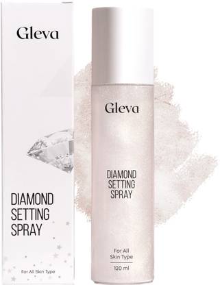 Gleva Diamond Makeup Setting Spray with Glitter, Moisturizing Makeup Finishing Mist Primer  - 120 ml