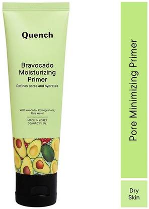 Quench Moisturizing Korean Primer with Avocado & Vitamin E| Hydrating  Primer  - 30 ml