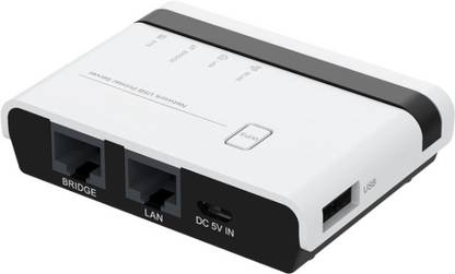 microware USB Wireless Print Server, WiFi Print Server with 10/100Mbps LAN/Bridge, 480Mbps Ethernet, Wireless Print Server