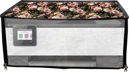 JMT Printer Cover For HP Officejet Pro 8022 All in One Printer (Black Rose Print) Printer Cover