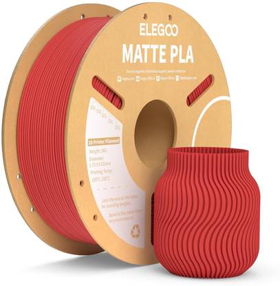 Elegoo PLA Matte Filament (RUBY RED) 1.75mm – Versatile Printing Material,1kg Printer Filament