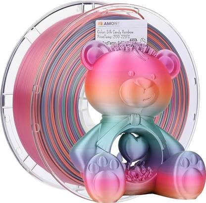 Protomont TECHNOLOGIES Filamont Silk Rainbow Candy 3D  Printer Filament