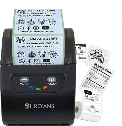 Shreyans MRP Sticker Printer Machine Multi-function Monochrome Label Printer