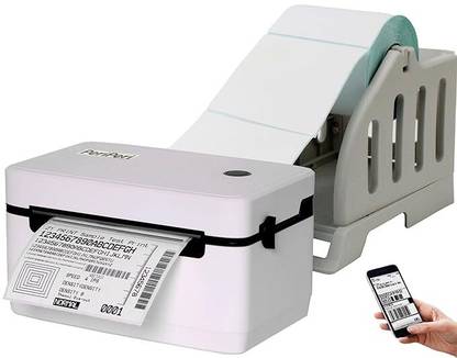 PeriPeri 4inch Bluetooth Thermal Direct Label + Receipt Printer Ecommerce Printer Multi-function Monochrome Label Printer