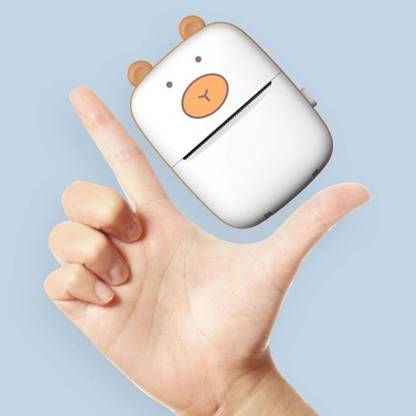 4uonly Pocket Printer, Mini Printer with Paper Output for Photo vcf10 Multi-function Monochrome Label Printer