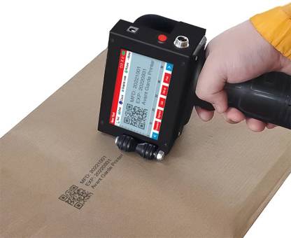 Classic Inkjet Solution 12.7mm Lastest Version Handheld Inkjet Printer With Ink Cartage Single Function Monochrome Inkjet Printer