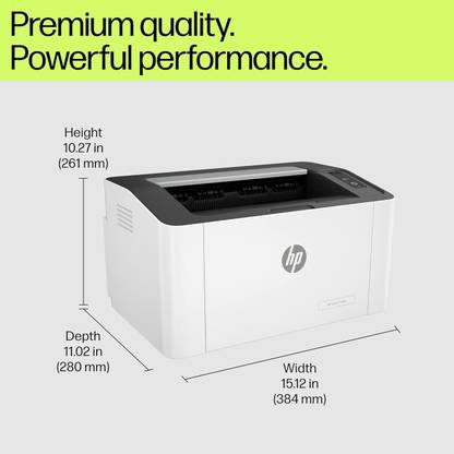 HP Printer Laser 108A Single Function WiFi Monochrome Laser Printer