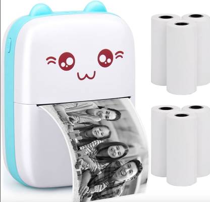 Jack Klein Mini Thermal Printer Inkless Bluetooth Pocket Printer Single Function Monochrome Thermal Transfer Printer