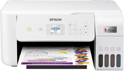Epson Eco L3266 Multi-function WiFi Color Ink Tank Printer (Color Page Cost: 24 Paise | Black Page Cost: 9 Paise | Borderless Printing) with Micro Piezo Heat Free Technology & 3.6 cm color LCD Screen