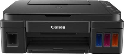 Canon PIXMA MegaTank/Ink Efficient G3012 Multi-function WiFi Color Ink Tank Printer (Color Page Cost: 0.21 Rs. | Black Page Cost: 0.09 Rs. | Borderless Printing) with 2 additional Black Ink Bottles