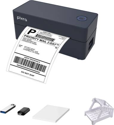 Pixra P30C Thermal Shipping Label Printer & Barcode Printer | 4×6 Label & Other Sizes| Single Function Monochrome Label Printer