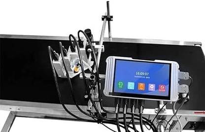 T JET Pack of 2 ,50 mm Mini Thermal Inkjet Printer for Coding Machine with Stand Multi-function Monochrome Thermal Transfer Printer