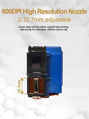 InkWell mini inkjet printer 12.7 mm print height with hp original cartridge Multi-function Monochrome Inkjet Printer