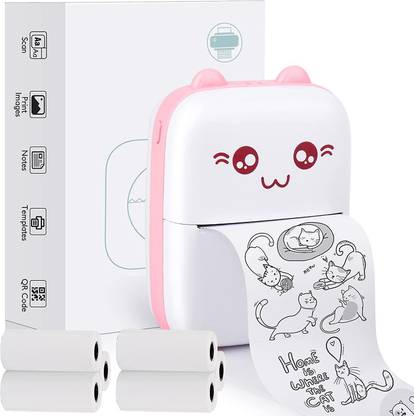 ENMORA Tbest Phone Photo Printer,Mini Photo Printer for Bluetooth JHV25 Multi-function Monochrome Label Printer