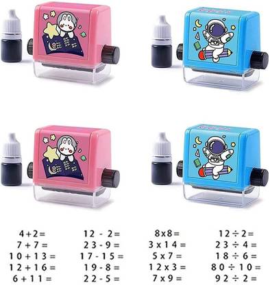 BeeDuck Roller Digital Teaching Math Calculation Practice Questions Stamps for Kids Printing Blocks