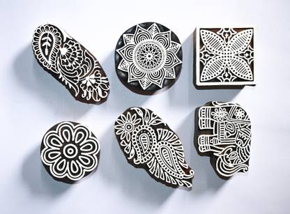 DLCraft DL craft wooden printing blocks use for printing clothes design Printing Blocks