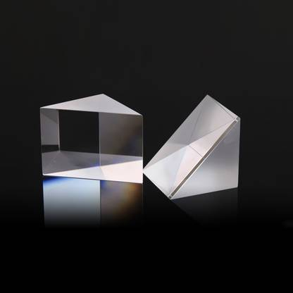 COMETEK Right Angled 90 DEGREE Glass Prism 38mm×38mm×60mm for Science DIY Experiments Solid Prism