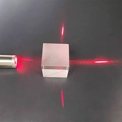 Geetaopticals Cube Beam splitter 20mm 50:50 Solid Prism