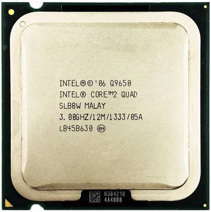 Tiasy Core 2 Quad Q9650 Total Cores 4 # 12 MB L2 Cache # TDP 95W # Bus Speed 1333 MHz 3 GHz LGA 775 4 Core Processor Designed for Laptop