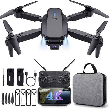 DRONE E88 Pro HD Dual Camera with WiFi FPV, Gesture Selfie & Altitude Hold Function 5.2 GHz AM3+ 2 Core Processor Designed for Workstation