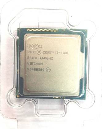 Intel Core i3-4160 (4TH Gen) 3MB Cache 81 CHIPSET MOTHER BOARD SUPPORTED WITH OUT FAN 3.6 GHz LGA 1150 Socket 2 Cores Desktop Processor