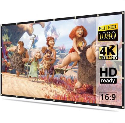 sailite 150 inch Projector Screen,4K HD 16:9 Portable (131" Inch (W) x 74" Inch (H) Projector Screen (Width 332 cm x 187 cm Height)