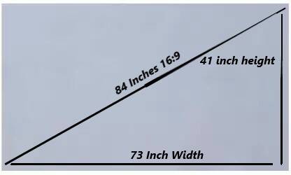 Vilro 84 inch 4K 16:9 HD Portable Foldable Eyelet ALR Grey Screen (6ft.W x 4ft. H) Projector Screen (Width 186 cm x 105 cm Height)