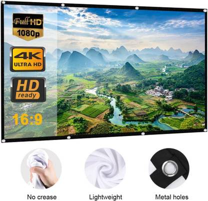 dev lite screens 120" Inch Projector Screen 8 x 6 Feet 4:3 Ratio 3D UHD (W) 96 x 72 Inch (H) Projector Screen (Width 244 cm x 183 cm Height)