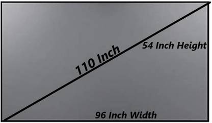 QUARSON 110 inch Diagonal ALR Grey Colour Foldable Screen Material 96X54 Inch16:9 Ratiot Projector Screen (Width 243 cm x 137 cm Height)