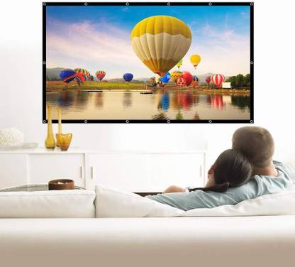 Moiz 140 inch Projector Screen,4K 16:09 Portable Eyelet Premium Foldable Projection Projector Screen (Width 310 cm x 174 cm Height)