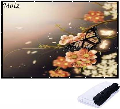 Moiz 96 Inch- 6.9Ft x 3.9Ft Anti-Creased, Foldable Anti-Light,16:9 4K Eyelet full HD Projector Screen (Width 212 cm x 119 cm Height)