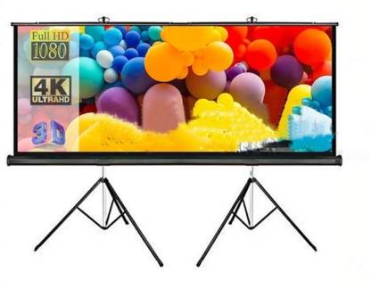 Miqra Double Tripod Projector Screen (10 ft. (Width) x 8 ft. (Height) 4:3 Ratio Projector Screen (Width 304 cm x 243 cm Height)