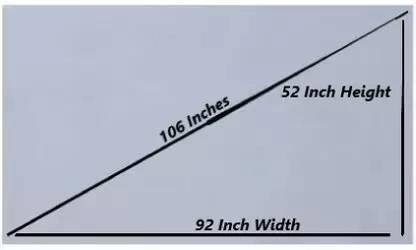 royality 106 Inch ,4K HD 16:9 Portable Video ALR Grey Screen Foldable for Home, Office Projector Screen (Width 235 cm x 132 cm Height)