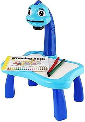 Tazs Kids Painting Drawing Activity kit Table (Blue) Projector Table Projector Screen (Width 23 cm x 8 cm Height)